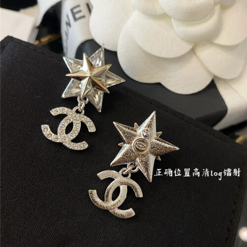 High Quality Luxury Chanel Crystal Diamond Earrings product detail