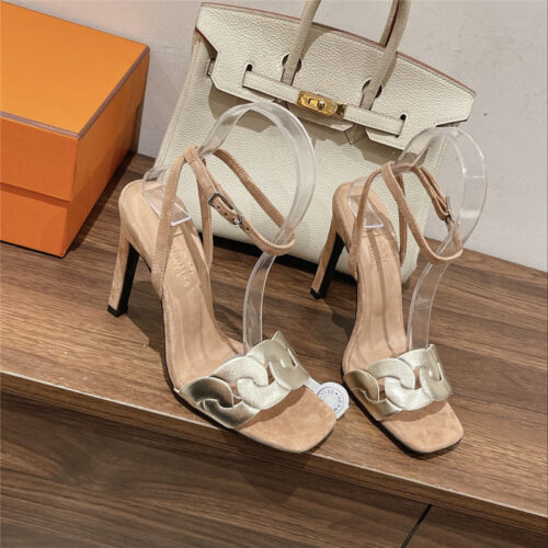 High Quality Luxury Hermes High Heel Sandals – Style 91875
