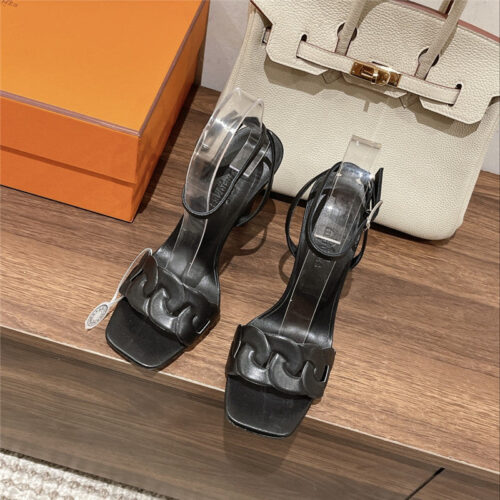 High Quality Luxury Hermes High Heel Sandals – Style 59107 alternate view