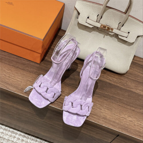 High Quality Luxury Hermes High Heel Sandals – Style 93571 alternate view