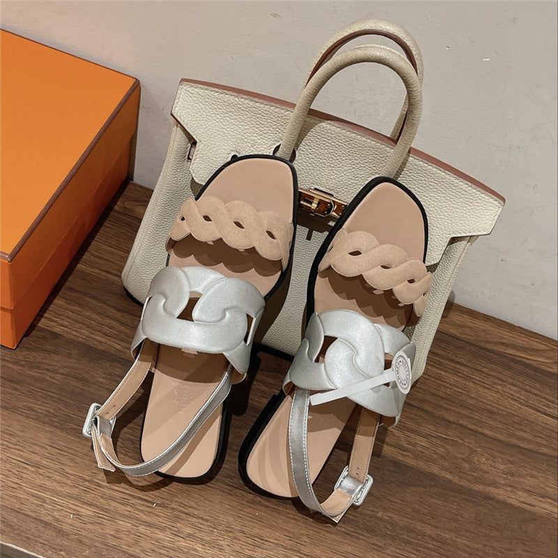High Quality Luxury Hermes Pig Nose Sandals – Style 48803 product detail