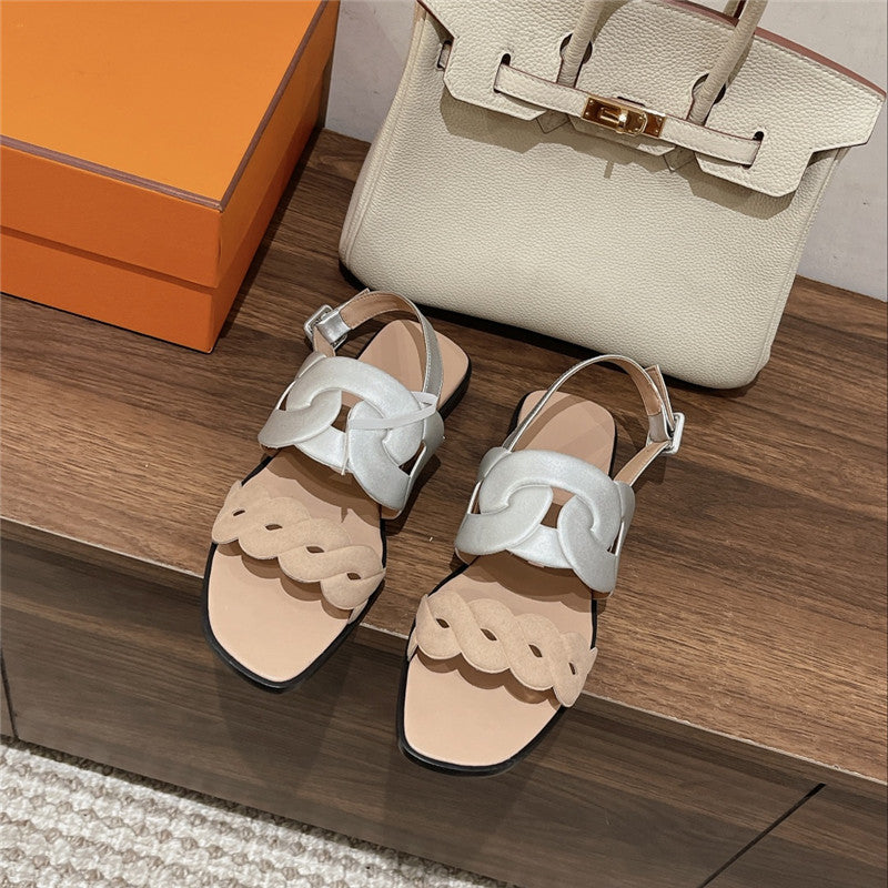 High Quality Luxury Hermes Pig Nose Sandals – Style 48803 product detail
