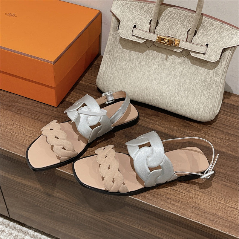 High Quality Luxury Hermes Pig Nose Sandals – Style 48803
