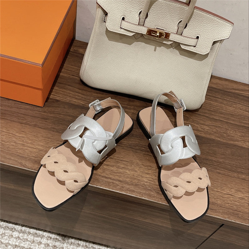 High Quality Luxury Hermes Pig Nose Sandals – Style 48803 product detail