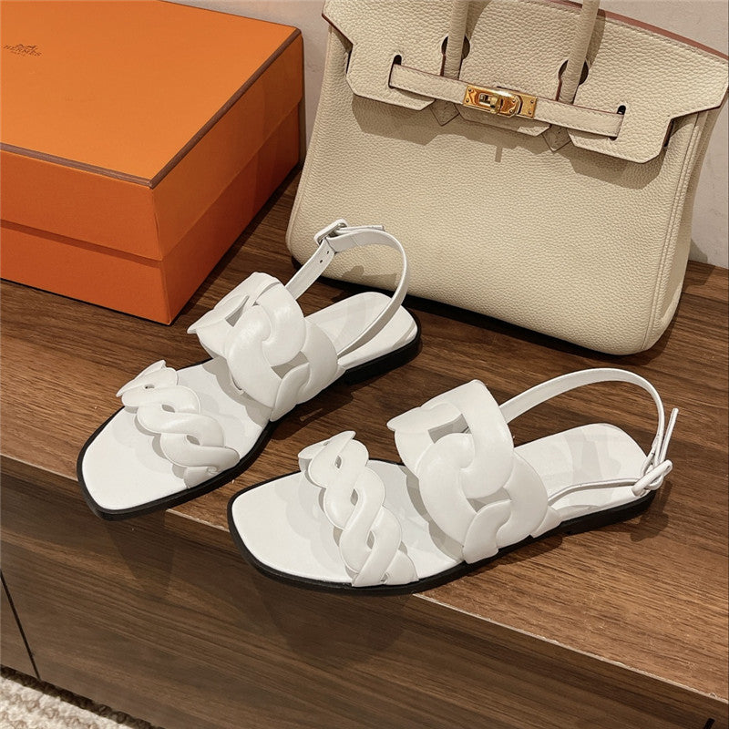 High Quality Luxury Hermes Pig Nose Sandals – Style 17731
