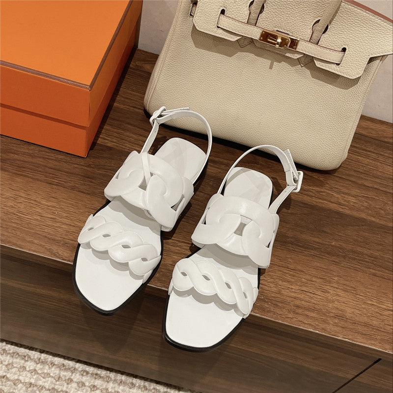 High Quality Luxury Hermes Pig Nose Sandals – Style 17731 product detail