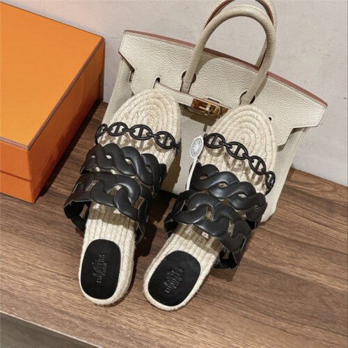 High Quality Luxury Hermes Gwen Espadrilles – Style 04899 product detail