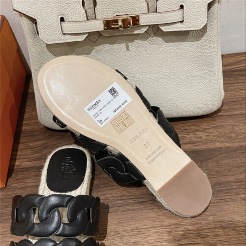 High Quality Luxury Hermes Gwen Espadrilles – Style 04899 product detail