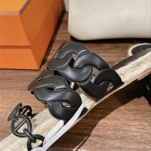 High Quality Luxury Hermes Gwen Espadrilles – Style 04899 product detail