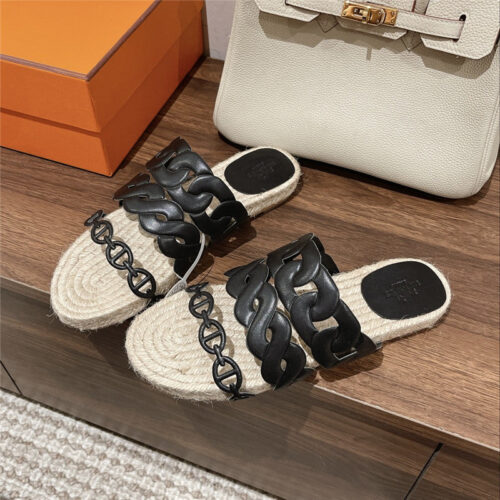 High Quality Luxury Hermes Gwen Espadrilles – Style 04899