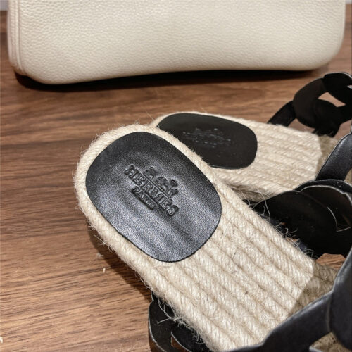 High Quality Luxury Hermes Gwen Espadrilles – Style 04899 product detail