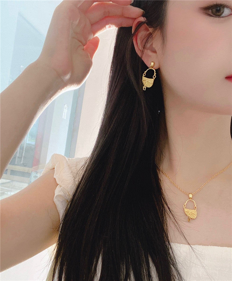 High Quality Luxury Dior Saddle Bag Earrings
