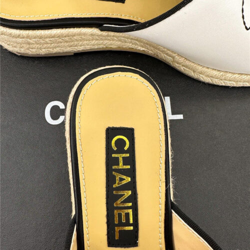 High Quality Luxury Chanel Logo Platform Fisherman Slippers product detail