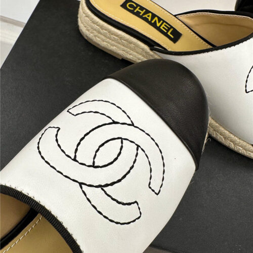 High Quality Luxury Chanel Logo Platform Fisherman Slippers product detail