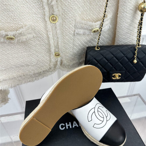 High Quality Luxury Chanel Logo Platform Fisherman Slippers product detail