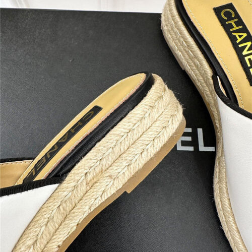 High Quality Luxury Chanel Logo Platform Fisherman Slippers product detail