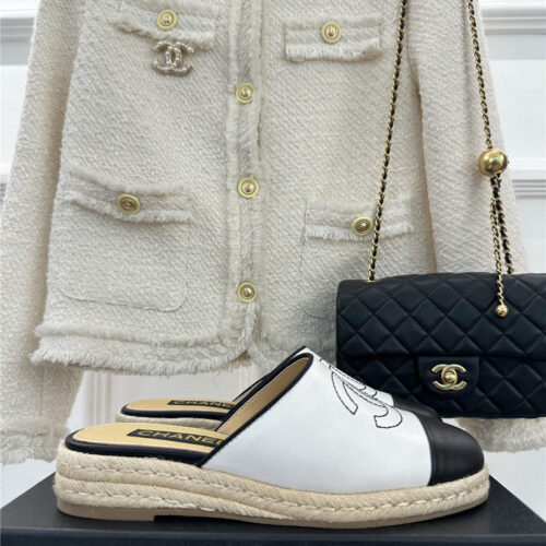 High Quality Luxury Chanel Logo Platform Fisherman Slippers product detail