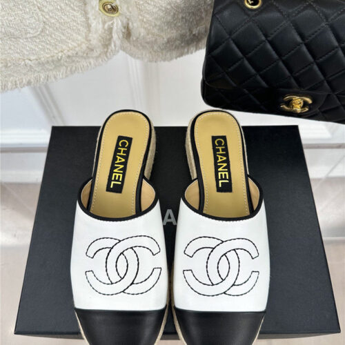 High Quality Luxury Chanel Logo Platform Fisherman Slippers product detail