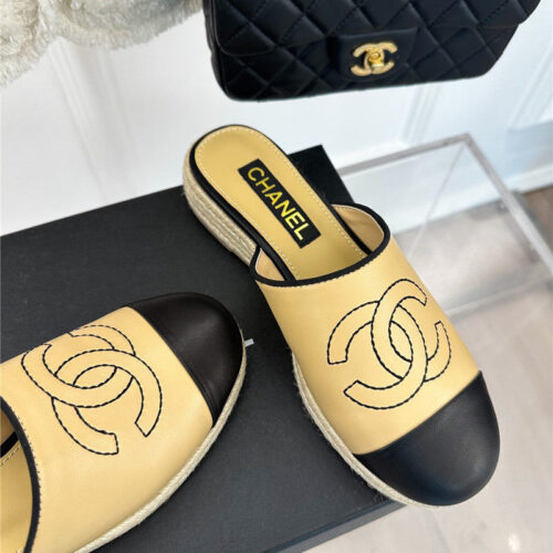 High Quality Luxury Chanel Logo Platform Fisherman Slippers – Style 14406 product detail