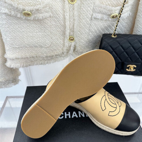 High Quality Luxury Chanel Logo Platform Fisherman Slippers – Style 14406 product detail