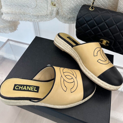 High Quality Luxury Chanel Logo Platform Fisherman Slippers – Style 14406
