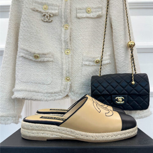 High Quality Luxury Chanel Logo Platform Fisherman Slippers – Style 14406 product detail