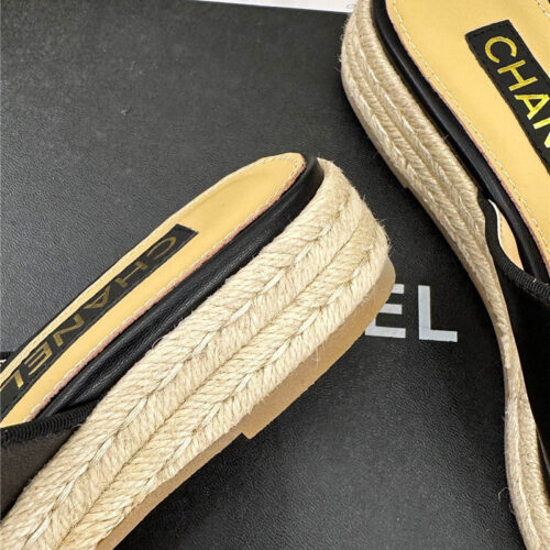 High Quality Luxury Chanel Logo Platform Fisherman Slippers – Style 78246 product detail