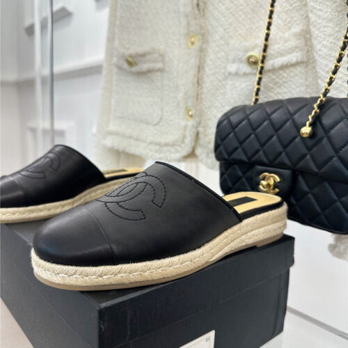 High Quality Luxury Chanel Logo Platform Fisherman Slippers – Style 78246 product detail