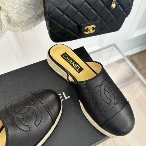 High Quality Luxury Chanel Logo Platform Fisherman Slippers – Style 78246 product detail