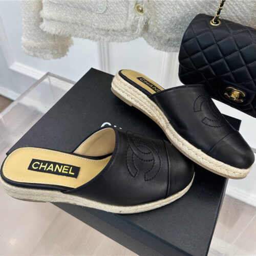 High Quality Luxury Chanel Logo Platform Fisherman Slippers – Style 78246