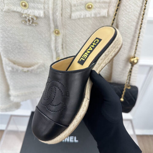 High Quality Luxury Chanel Logo Platform Fisherman Slippers – Style 78246 product detail