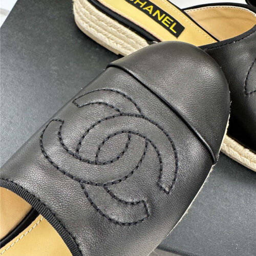 High Quality Luxury Chanel Logo Platform Fisherman Slippers – Style 78246 product detail