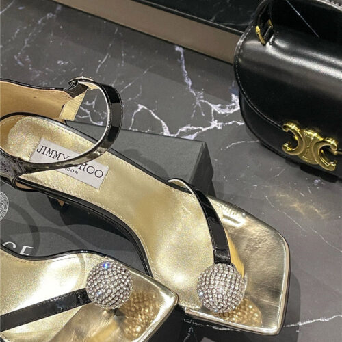 High Quality Luxury Jimmy Choo New Rhinestone Ball Sandals product detail