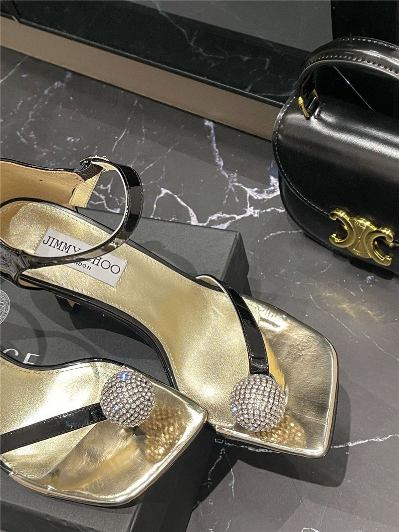 High Quality Luxury Jimmy Choo New Rhinestone Ball Sandals product detail