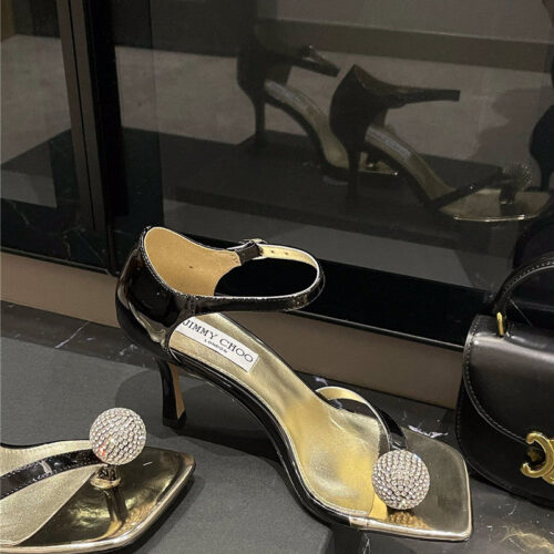High Quality Luxury Jimmy Choo New Rhinestone Ball Sandals product detail