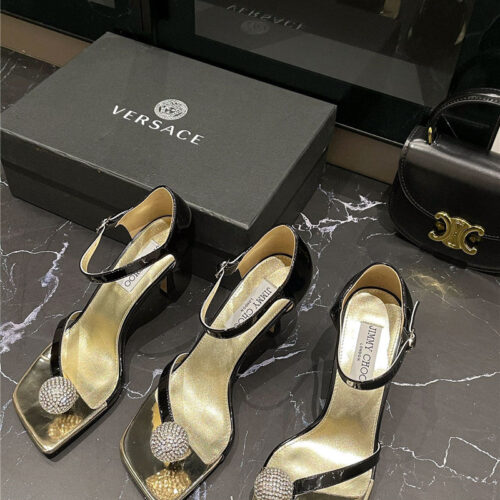 High Quality Luxury Jimmy Choo New Rhinestone Ball Sandals product detail