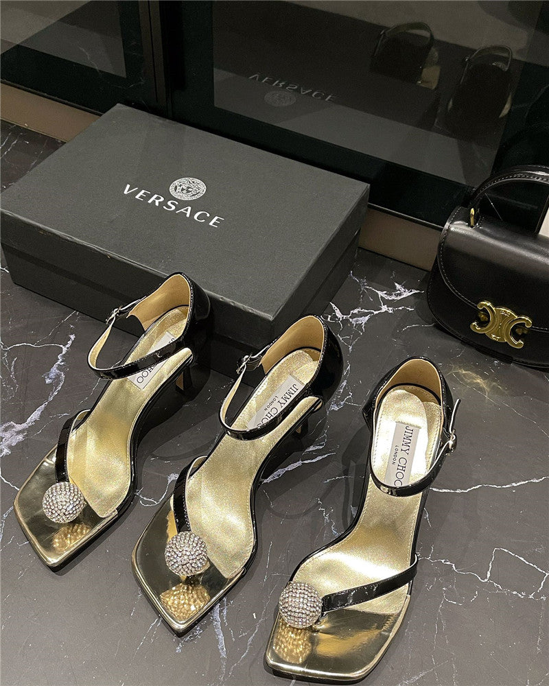High Quality Luxury Jimmy Choo New Rhinestone Ball Sandals product detail