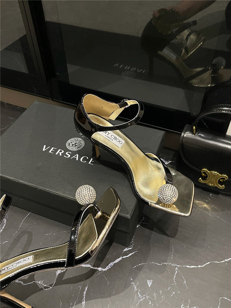 High Quality Luxury Jimmy Choo New Rhinestone Ball Sandals product detail