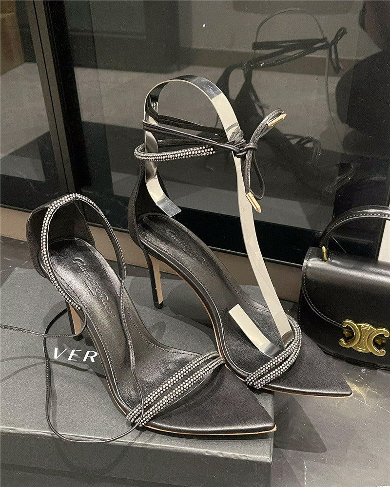 High Quality Luxury Givenchy Rhinestone Sexy Sandals – Style 83363