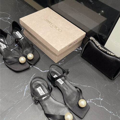 High Quality Luxury Jimmy Choo New Rhinestone Ball Sandals – Style 49303
