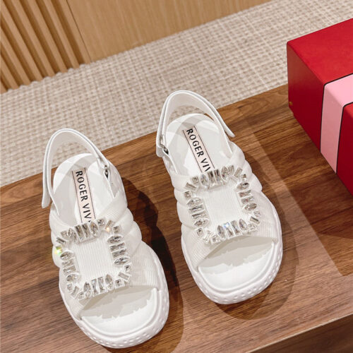 High Quality Luxury Roger Vivier Diamond Buckle Platform Sandals – Style 75604 product detail