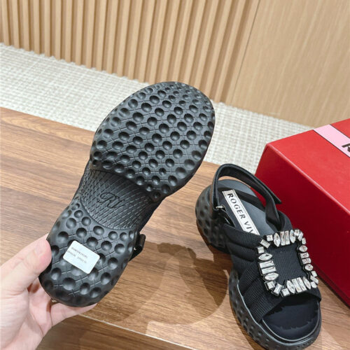 High Quality Luxury Roger Vivier Diamond Buckle Platform Sandals – Style 73908 product detail