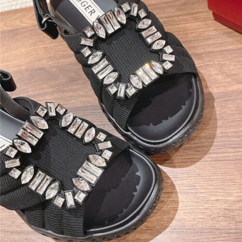 High Quality Luxury Roger Vivier Diamond Buckle Platform Sandals – Style 73908 product detail