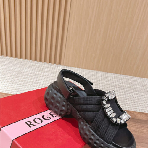 High Quality Luxury Roger Vivier Diamond Buckle Platform Sandals – Style 73908 product detail