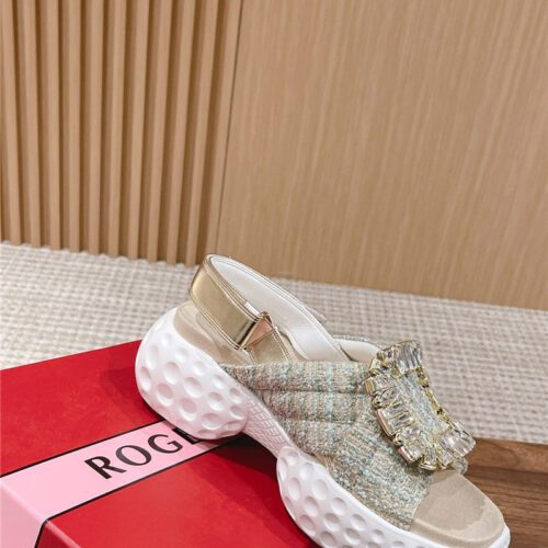 High Quality Luxury Roger Vivier Diamond Buckle Platform Sandals – Style 46228 product detail