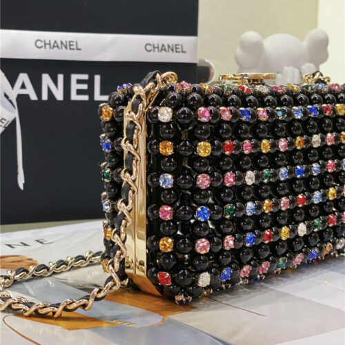 High Quality Luxury Chanel Glass Pearl Gem Evening Bag – Style 47711 product detail