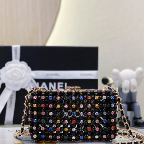High Quality Luxury Chanel Glass Pearl Gem Evening Bag – Style 47711 alternate view