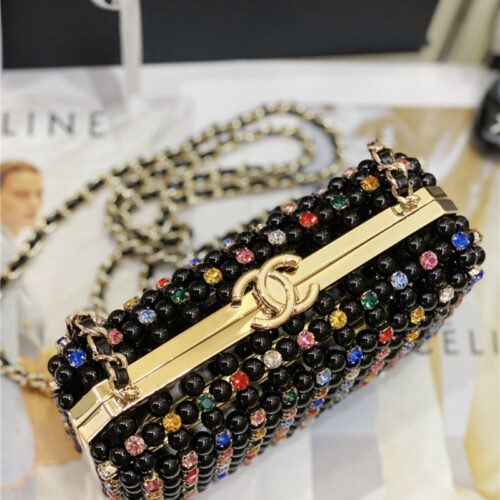 High Quality Luxury Chanel Glass Pearl Gem Evening Bag – Style 47711 product detail