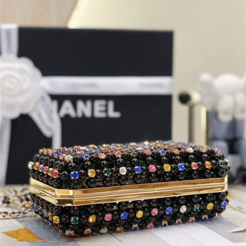 High Quality Luxury Chanel Glass Pearl Gem Evening Bag – Style 47711 product detail