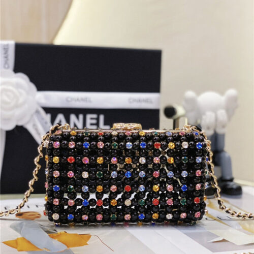 High Quality Luxury Chanel Glass Pearl Gem Evening Bag – Style 47711 product detail